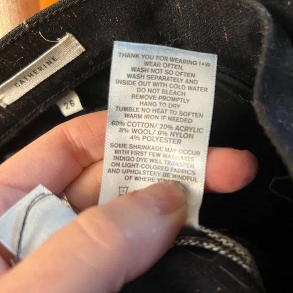 Imogene + Willie Catherine jeans in reverse indigo black Nep Sz 26 - Picture 7 of 8